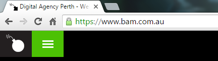 https is displayed with a lock in green